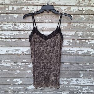 🌟 Femme Fatale lace animal print camisole cami top NWT Y2K